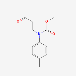 molecular formula C13H17NO3 B12538398 Carbamic acid, (4-methylphenyl)(3-oxobutyl)-, methyl ester CAS No. 845618-98-6