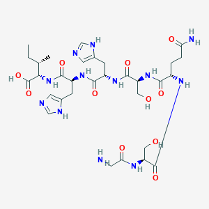 molecular formula C31H48N12O11 B12538399 Glycyl-L-seryl-L-glutaminyl-L-seryl-L-histidyl-L-histidyl-L-isoleucine CAS No. 652969-20-5