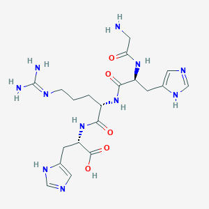 molecular formula C20H31N11O5 B12538402 Glycyl-L-histidyl-N~5~-(diaminomethylidene)-L-ornithyl-L-histidine CAS No. 667899-83-4
