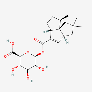 (2S,3S,4S,5R,6S)-3,4,5-trihydroxy-6-[(1R,2R,5R,8S)-2,10,10-trimethyltricyclo[6.3.0.01,5]undec-6-ene-6-carbonyl]oxyoxane-2-carboxylic acid