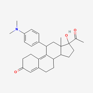 17-Acetyl-11-[4-(dimethylamino)phenyl]-17-hydroxy-13-methyl-1,2,6,7,8,11,12,14,15,16-decahydrocyclopenta[a]phenanthren-3-one