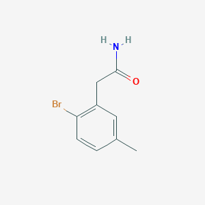 molecular formula C9H10BrNO B12538539 2-(2-Bromo-5-methylphenyl)acetamide 