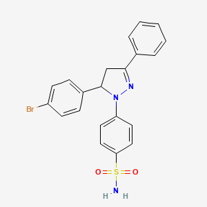 4-[3-(4-Bromophenyl)-5-phenyl-3,4-dihydropyrazol-2-yl]benzenesulfonamide
