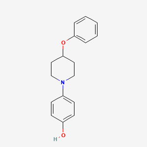 molecular formula C17H19NO2 B12538548 4-(4-Phenoxypiperidin-1-yl)phenol CAS No. 681509-05-7
