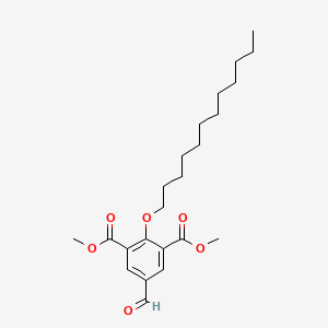 molecular formula C23H34O6 B12538553 Dimethyl 2-(dodecyloxy)-5-formylbenzene-1,3-dicarboxylate CAS No. 842124-17-8