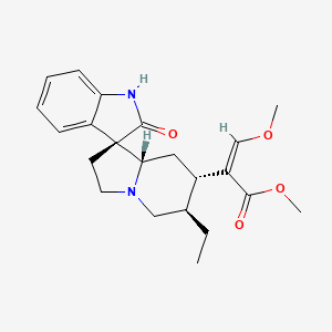 molecular formula C22H28N2O4 B1253859 methyl (Z)-2-[(3S,6'R,7'S,8'aS)-6'-ethyl-2-oxospiro[1H-indole-3,1'-3,5,6,7,8,8a-hexahydro-2H-indolizine]-7'-yl]-3-methoxyprop-2-enoate 