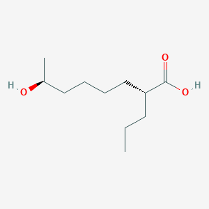 molecular formula C11H22O3 B12538602 Octanoic acid, 7-hydroxy-2-propyl-, (2R,7S)- CAS No. 824961-09-3