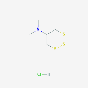 molecular formula C5H12ClNS3 B1253862 N,N-dimethyl-1,2,3-trithian-5-aminium chloride 