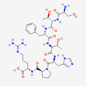 molecular formula C37H56N12O11 B12538647 H-Ser-Thr-Phe-Thr-His-Pro-Arg-OH CAS No. 683750-69-8