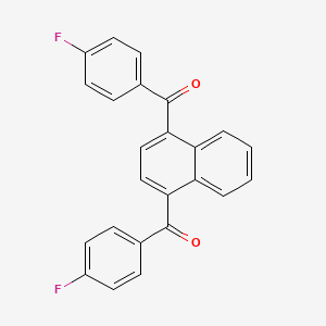 molecular formula C24H14F2O2 B12538673 1,4-Bis(4-fluorobenzoyl)naphthalene CAS No. 698347-49-8