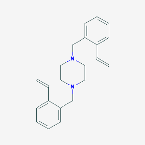 molecular formula C22H26N2 B12538675 1,4-Bis[(2-ethenylphenyl)methyl]piperazine CAS No. 142094-34-6