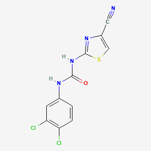 molecular formula C11H6Cl2N4OS B12538747 N-(4-Cyano-1,3-thiazol-2-yl)-N'-(3,4-dichlorophenyl)urea CAS No. 666257-93-8