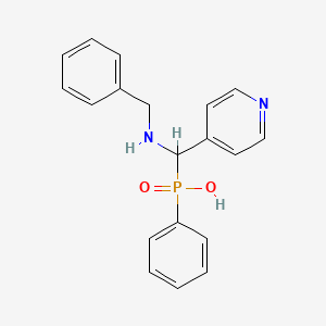 molecular formula C19H19N2O2P B12538789 Phosphinic acid, phenyl[[(phenylmethyl)amino]-4-pyridinylmethyl]- CAS No. 653565-03-8