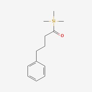 molecular formula C13H20OSi B12538809 Silane, trimethyl(1-oxo-4-phenylbutyl)- CAS No. 142981-60-0