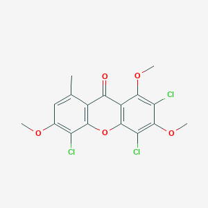 molecular formula C17H13Cl3O5 B1253887 1,3,6-tri-O-methylarthothelin 