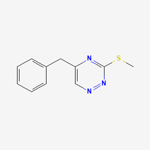 molecular formula C11H11N3S B12538947 1,2,4-Triazine, 3-(methylthio)-5-(phenylmethyl)- CAS No. 832686-79-0