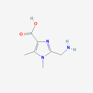 molecular formula C7H11N3O2 B12539050 2-(Aminomethyl)-1,5-dimethyl-1H-imidazole-4-carboxylic acid CAS No. 756476-79-6