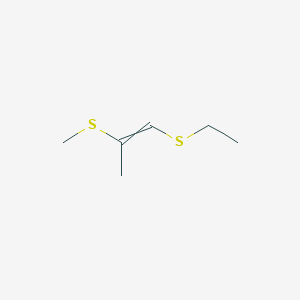 molecular formula C6H12S2 B12539093 1-(Ethylsulfanyl)-2-(methylsulfanyl)prop-1-ene CAS No. 142452-51-5
