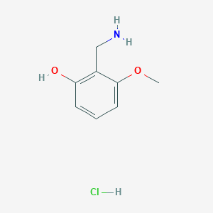 molecular formula C8H12ClNO2 B12539164 2-(Aminomethyl)-3-methoxyphenol;hydrochloride CAS No. 820973-51-1
