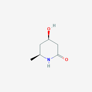 molecular formula C6H11NO2 B12539188 (4R,6S)-4-Hydroxy-6-methylpiperidin-2-one CAS No. 653589-31-2