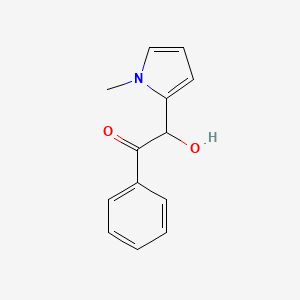 molecular formula C13H13NO2 B12539200 Ethanone, 2-hydroxy-2-(1-methyl-1H-pyrrol-2-yl)-1-phenyl- CAS No. 682771-89-7