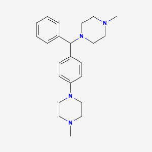molecular formula C23H32N4 B12539247 Piperazine, 1-methyl-4-[4-[(4-methyl-1-piperazinyl)phenylmethyl]phenyl]- CAS No. 831226-53-0