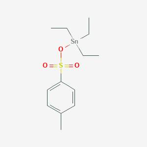 molecular formula C13H22O3SSn B12539358 Triethyl[(4-methylbenzene-1-sulfonyl)oxy]stannane CAS No. 676235-01-1