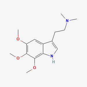 molecular formula C15H22N2O3 B1253936 N,N-dimethyl-2-(5,6,7-trimethoxy-1H-indol-3-yl)ethanamine 