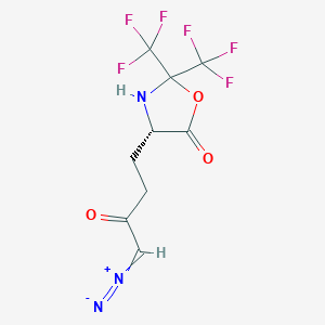 molecular formula C9H7F6N3O3 B12539449 5-Oxazolidinone, 4-(4-diazo-3-oxobutyl)-2,2-bis(trifluoromethyl)-, (4S)- CAS No. 675605-29-5