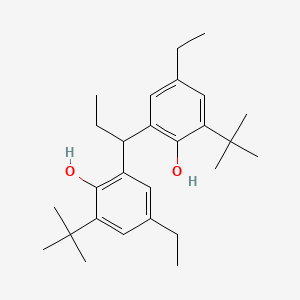 molecular formula C27H40O2 B12539462 Phenol, 2,2'-propylidenebis[6-(1,1-dimethylethyl)-4-ethyl- CAS No. 748158-86-3