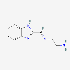 molecular formula C10H12N4 B12539478 N~1~-[(2H-Benzimidazol-2-ylidene)methyl]ethane-1,2-diamine CAS No. 668486-12-2