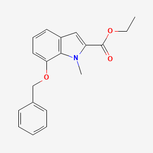 molecular formula C19H19NO3 B12539496 Ethyl 7-(benzyloxy)-1-methyl-1H-indole-2-carboxylate CAS No. 668968-89-6