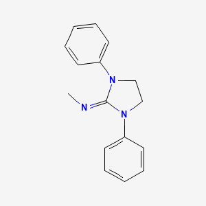 molecular formula C16H17N3 B12539527 N-Methyl-1,3-diphenylimidazolidin-2-imine CAS No. 142808-17-1