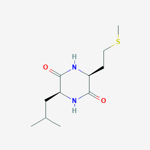 molecular formula C11H20N2O2S B1253954 cyclo(L-leucyl-L-methionyl) 