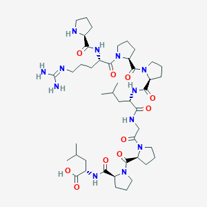 molecular formula C45H74N12O10 B12539543 L-Prolyl-N~5~-(diaminomethylidene)-L-ornithyl-L-prolyl-L-prolyl-L-leucylglycyl-L-prolyl-L-prolyl-L-leucine CAS No. 654638-36-5