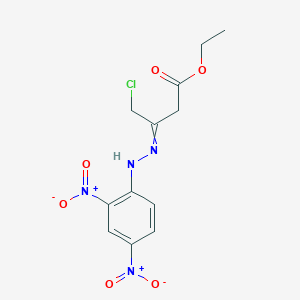 molecular formula C12H13ClN4O6 B12539548 Ethyl 4-chloro-3-[2-(2,4-dinitrophenyl)hydrazinylidene]butanoate CAS No. 748158-88-5