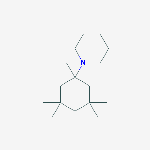 molecular formula C17H33N B12539586 Piperidine, 1-(1-ethyl-3,3,5,5-tetramethylcyclohexyl)- CAS No. 685088-25-9