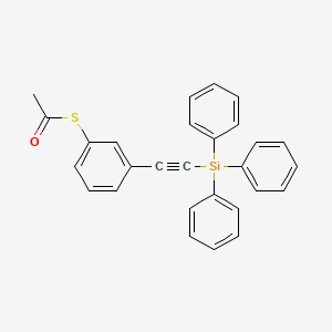 molecular formula C28H22OSSi B12539616 S-{3-[(Triphenylsilyl)ethynyl]phenyl} ethanethioate CAS No. 653600-40-9