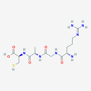 molecular formula C14H27N7O5S B12539640 N~5~-(Diaminomethylidene)-L-ornithylglycyl-L-alanyl-L-cysteine CAS No. 798540-10-0
