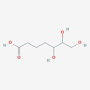 molecular formula C7H14O5 B12539768 Heptanoic acid, 5,6,7-trihydroxy- CAS No. 869334-13-4