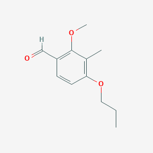 molecular formula C12H16O3 B12539834 2-Methoxy-3-methyl-4-propoxy-benzaldehyde CAS No. 820237-56-7