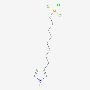 molecular formula C12H20Cl3NSi B12539843 3-[8-(Trichlorosilyl)octyl]-1H-pyrrole CAS No. 657367-88-9