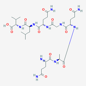 molecular formula C31H54N10O11 B12539897 L-Valine, L-glutaminyl-L-alanyl-L-glutaminylglycyl-L-glutaminyl-L-leucyl- CAS No. 676460-69-8