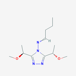 molecular formula C12H22N4O2 B12539899 N-{3,5-Bis[(1S)-1-methoxyethyl]-4H-1,2,4-triazol-4-yl}butan-1-imine CAS No. 652538-40-4