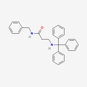 molecular formula C29H28N2O B12539912 Propanamide, N-(phenylmethyl)-3-[(triphenylmethyl)amino]- CAS No. 847830-11-9