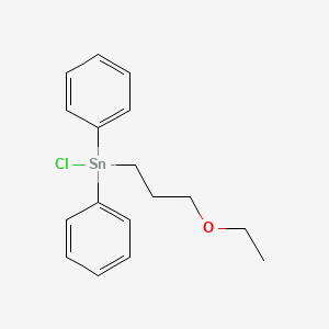 molecular formula C17H21ClOSn B12539950 Chloro(3-ethoxypropyl)diphenylstannane CAS No. 143602-33-9
