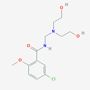 molecular formula C13H19ClN2O4 B12540005 N-{[Bis(2-hydroxyethyl)amino]methyl}-5-chloro-2-methoxybenzamide CAS No. 838836-51-4