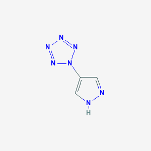 molecular formula C3H3N7 B12540018 (1H-Pyrazol-4-yl)-1H-pentazole CAS No. 652148-71-5