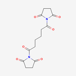 molecular formula C14H16N2O6 B1254003 2,5-Pyrrolidinedione, 1,1'-(1,6-dioxo-1,6-hexanediyl)bis- CAS No. 52856-97-0