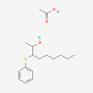molecular formula C17H28O3Se B12540040 Acetic acid--3-(phenylselanyl)nonan-2-ol (1/1) CAS No. 834882-64-3